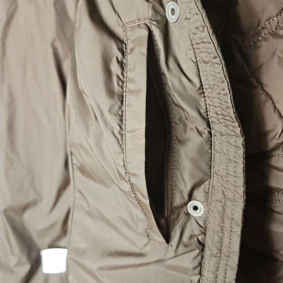 Lands End Women's Winter Puffer Coat Down/Feather insulation Brown - Picture 8 of 10